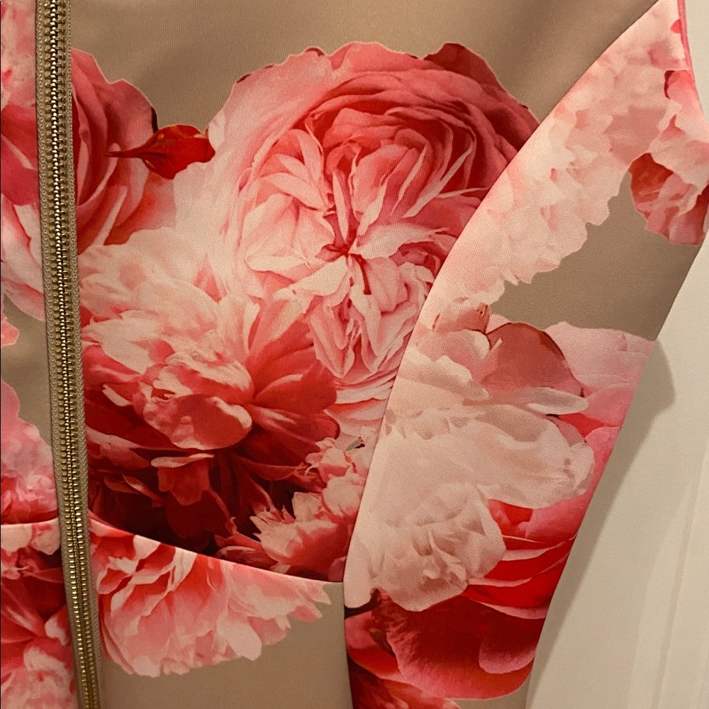 Calvin Klein Sleeveless Midi Dress in Pink and Red Floral - Picture 5 of 7